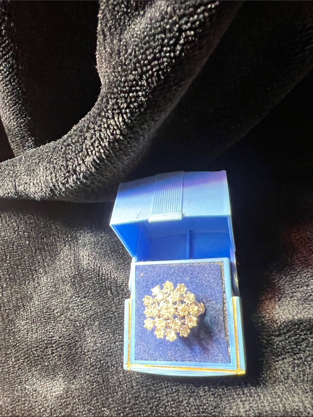 Gold Floral Cluster Ring - Gold Tone